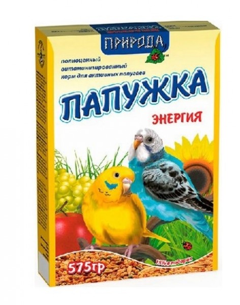 купить Корм Папужка Энергия для волнистых попугаев Природа
