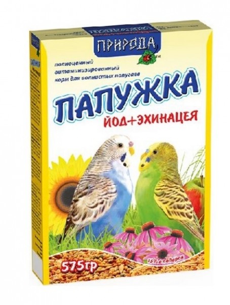 купить Корм Папужка Йод + Эхинацея для волнистых попугаев