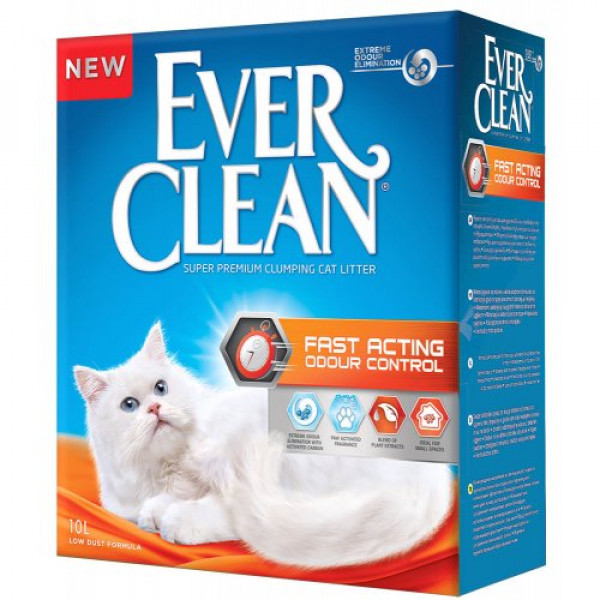 Комкующийся наполнитель Ever Clean Fast Acting, с активированным углем 10 л