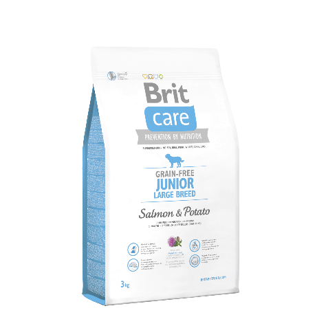купить Корм Brit Care GF Junior Large Breed Salmon & Potato для щенков крупных пород
