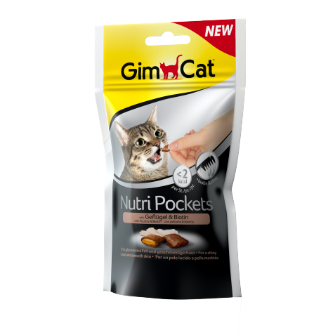 купить Деликатесы GimCat Nutri Pockets с птицей и биотином
