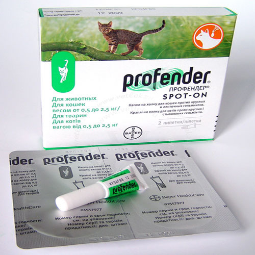 купить Profender  капли для кошек весом от 0,5 кг до 2,5 кг (1 пипетка)