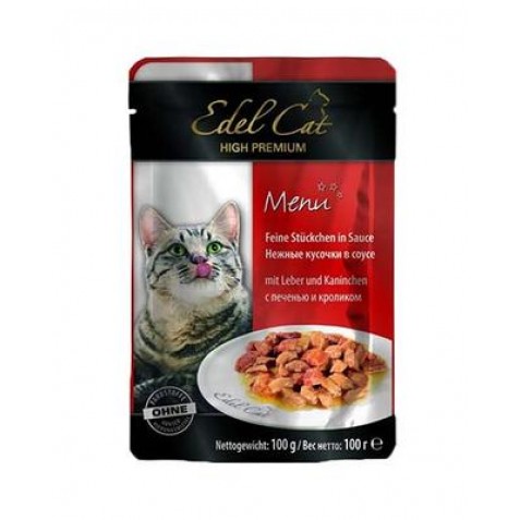 купить Влажный корм Edel Cat pouch печень и кролик в соусе для кошек
