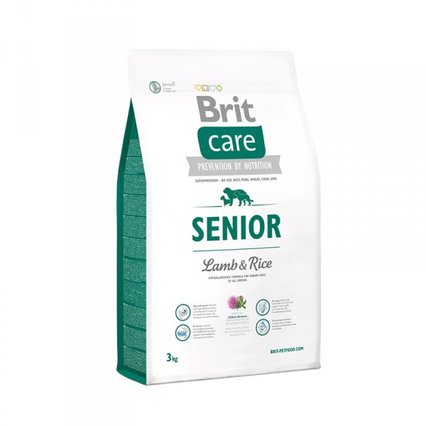 купить Корм Brit Care Senior Lamb & Rice для пожилых собак всех пород