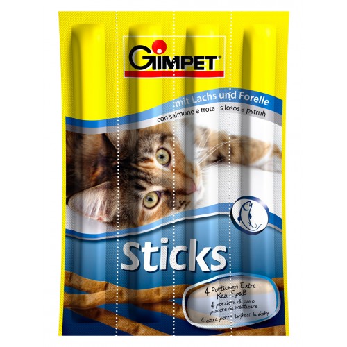 купить Лакомые палочки Gimpet Sticks для кошек, лосось и форель