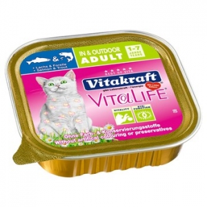 купить VitaLife консерва д/кошек с камбалой и лососем