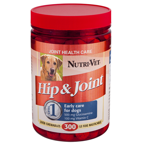 купить Nutri-Vet СВЯЗКИ И СУСТАВЫ 1 уровень (Hip&Joint 1) глюкозамин для собак , 300 табл. кг.