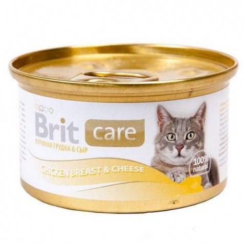 купить Консервы Brit Care для кошек куриная грудка с сыром