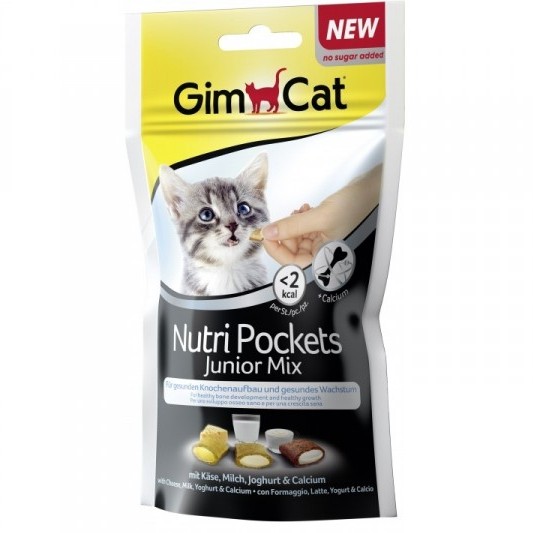 Витамины Gimcat Nutri Pockets Junior Mix для котят с кальцием