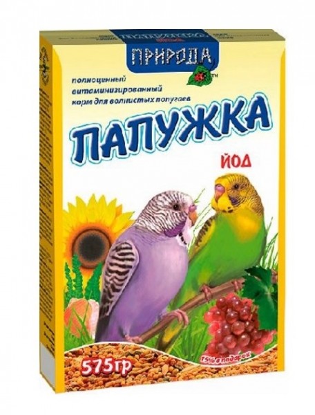 купить Корм Папужка Йод для волнистых попугаев Природа
