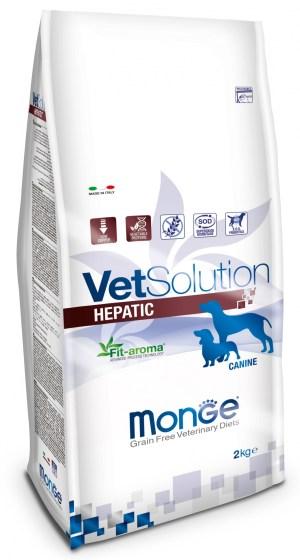 купить Лечебный корм, диета для собак Гепатик Monge Vetsolution Dog Hepatic 2 кг