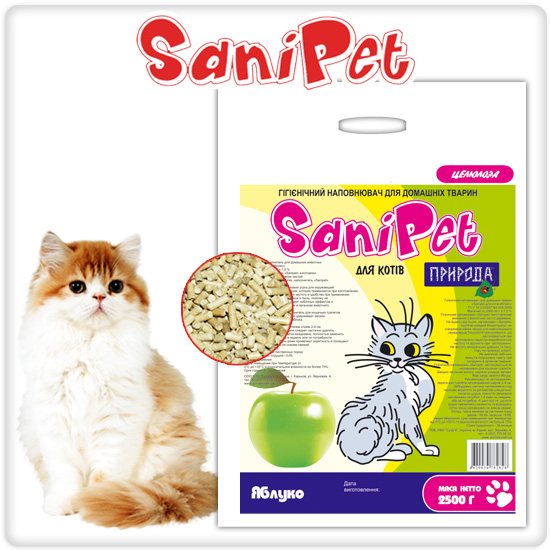 купить Наполнитель SaniPet для котов яблоко