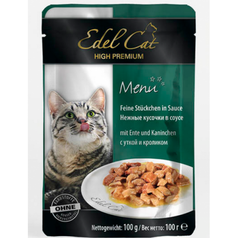 купить Влажный корм Edel Cat pouch утка и кролик для кошек