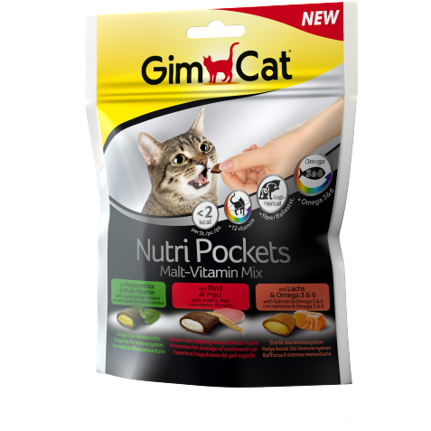 купить Деликатесы GimCat Nutri Pockets Malt–Vitamin Mix
