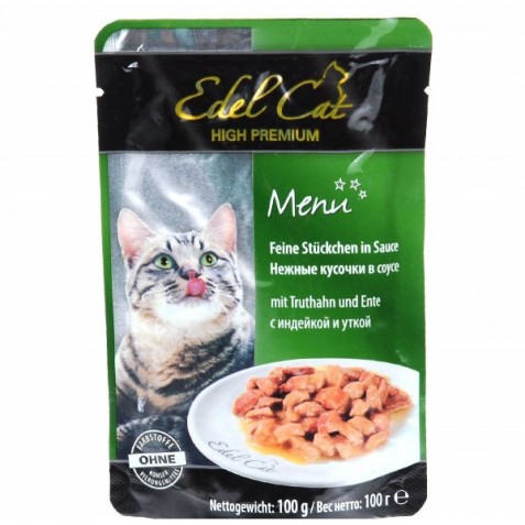 купить Влажный корм Edel Cat pouch индейка и утка в соусе для кошек