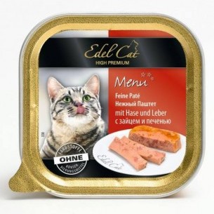 купить Паштет для кошек Edel Cat с зайцем и печенью