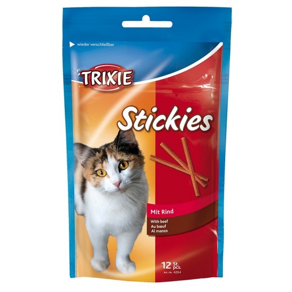 купить Лакомство-палочки Trixie Stickies для кошек с говядиной