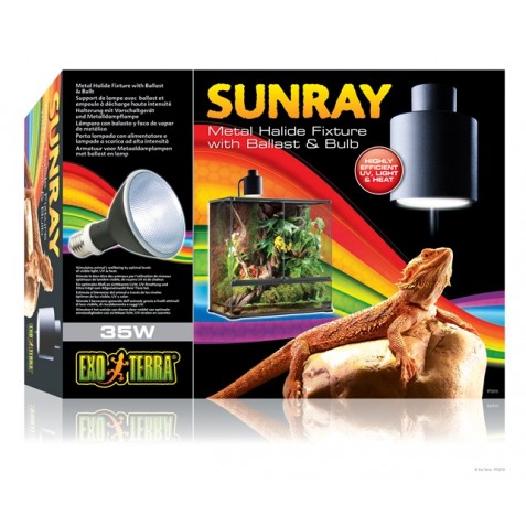 купить Светильник Sunray с балластом и лампой для террариумов, 35 Вт