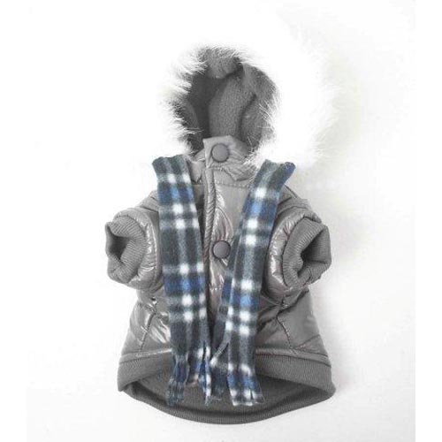 MonkeyDaze ПАРКА (grey parka) серая куртка с шарфом