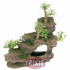 купить Декорация Каменная лестница с растениями Trixie