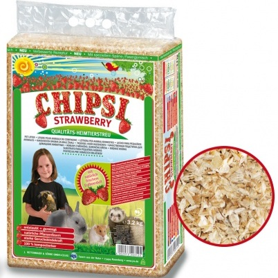 купить Опилки с ароматом клубники для грызунов Chipsi Strawberry