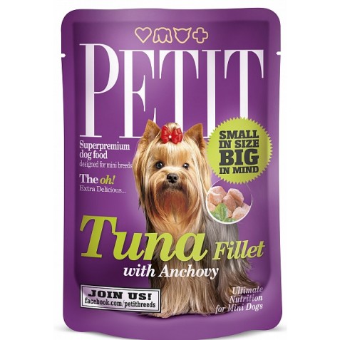 купить Влажный корм Brit Petit Pouch филе тунца и анчоусы для собак