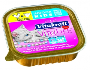 купить VitaLife консерва для/котят с курицей и говядиной