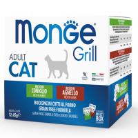 купить Набор консерв для кошек Monge Cat GRILL MIX, микс 2 вкуса: кролик\ягненок 12 шт по 100 гр (паучи) купить Набор консерв для кошек Monge Cat GRILL MIX, микс 2 вкуса: кролик\ягненок 12 шт по 100 гр (паучи)