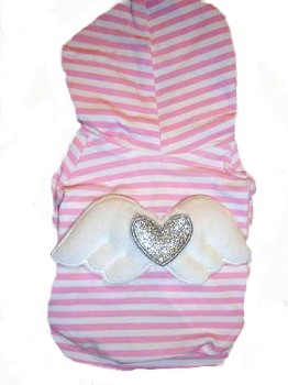 MonkeyDaze АНГЕЛ (Striped angel hoodie) кенгурушка в розовую полоску