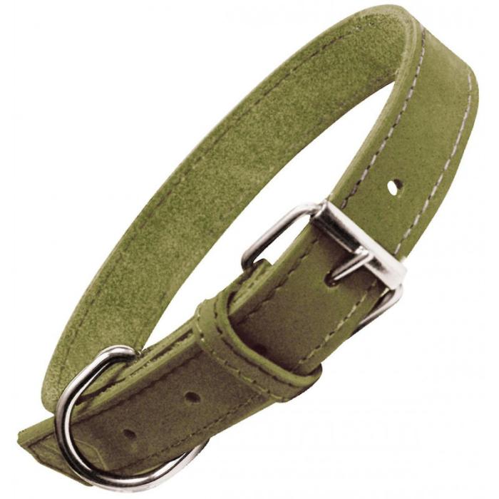 купить Ошейник для собак из нубука с металической застежкой Gloria Pets Collar Oasis 55*2,5 см хаки