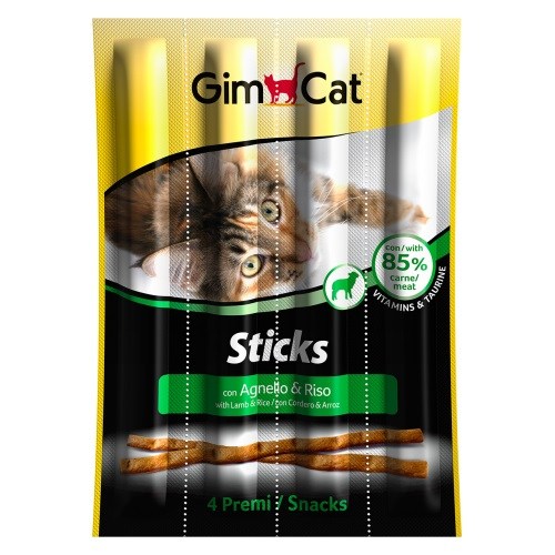 купить Лакомые палочки Gimpet Sticks для кошек, ягненок и рис