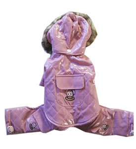 MonkeyDaze ВИНИЛ (Pink Vinyl Jumper) розовый комбинезон с капюшоном