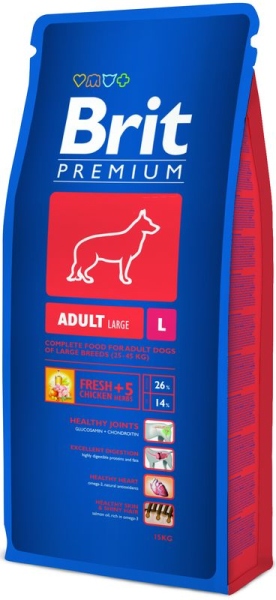 Сухой корм д/ собак крупных пород Brit Premium Adult L