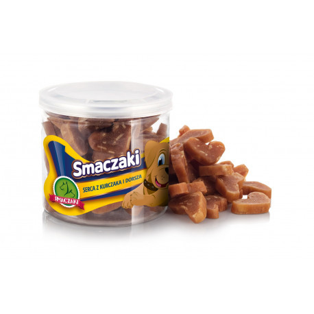 купить Лакомства для собак Smaczaki  Сердечки из курицы и трески 70 гр (LS-1005)