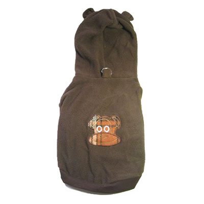 MonkeyDaze ФЛИС (fleece brown hoodie) коричневая кенгурушка