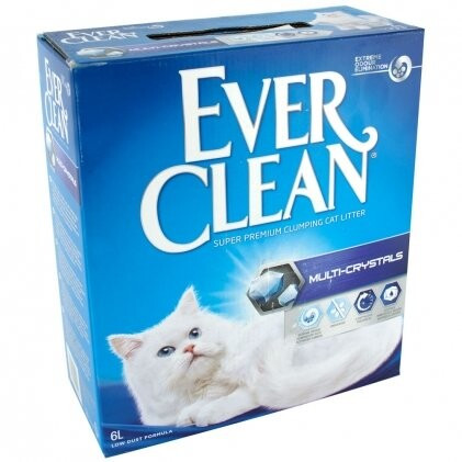 Комкующийся наполнитель с гранулами силикагеля Ever Clean Multi-Crystals 10 л