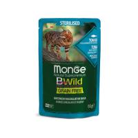 купить Беззерновая консерва Monge Bwild Sterilised из тунца с креветками и овощами для стерилизованных кошек 85 гр купить Беззерновая консерва Monge Bwild Sterilised из тунца с креветками и овощами для стерилизованных кошек 85 гр