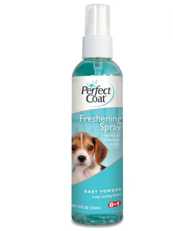 фото Спрей 8 in 1 Perfect Coat Spray для собак с ароматом детской присыпки, освежающий