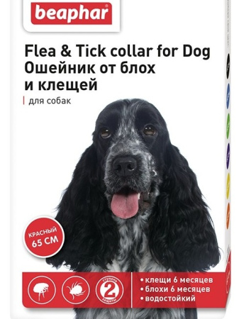 фото Ошейник для собак от блох и клещей Beaphar (красный)