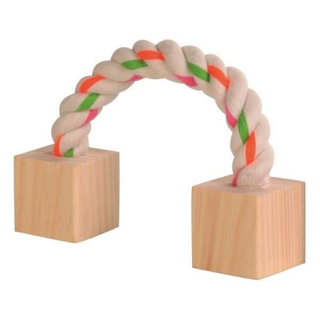 фото Игрушка деревянная для грызунов с канатом Trixie