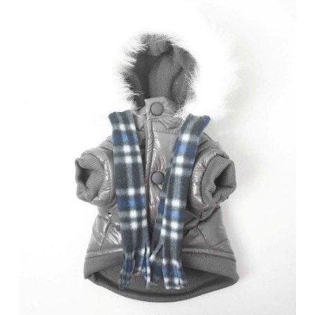 фото MonkeyDaze ПАРКА (grey parka) серая куртка с шарфом фото MonkeyDaze ПАРКА (grey parka) серая куртка с шарфом