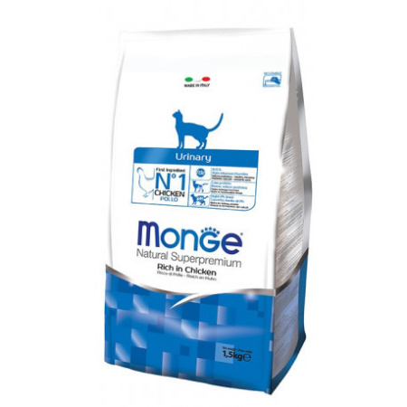 фото Сухой корм Monge Cat Urinary  с курицей и рисом для взрослых кошек для профилактики мочекаменной болезни