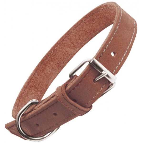 купить Ошейник для собак из нубука с металической застежкой Gloria Pets Collar Oasis 35*1,2 см коричневый