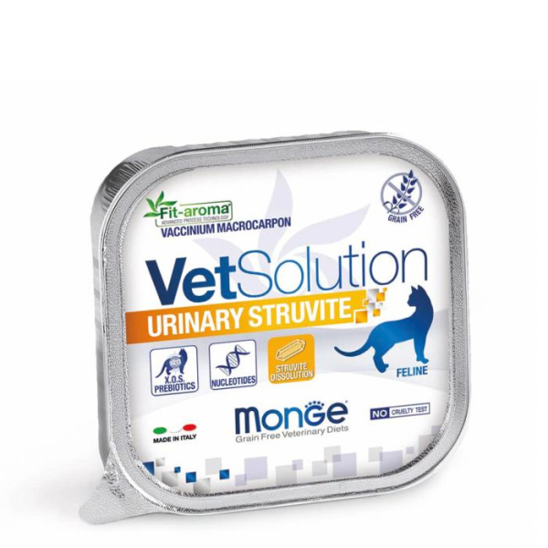 купить Лечебный корм для кошек Monge Vetsolution Urinary Struvite Feline 100 гр