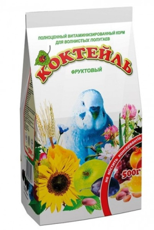 фото Корм Коктейль "Фруктовый" для волнистых попугаев Природа
