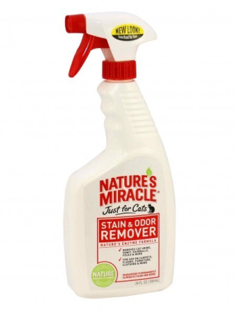 фото Спрей 8 in 1 Just for Cats Stain & Odor Remover уничтожитель пятен и запаха кошачьих меток​