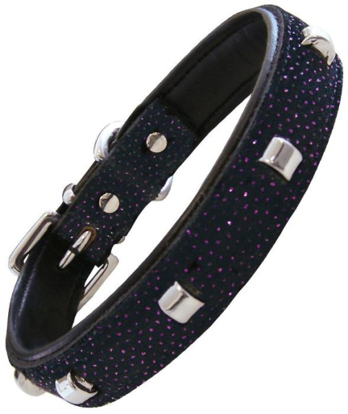 купить Кожаный ошейник для собак Gloria Pets Piel Con Tachuelas Brillante 55 см фиолетовый