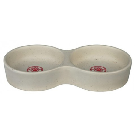 фото Миска керамическая для кошек Trixie с печатью двойная