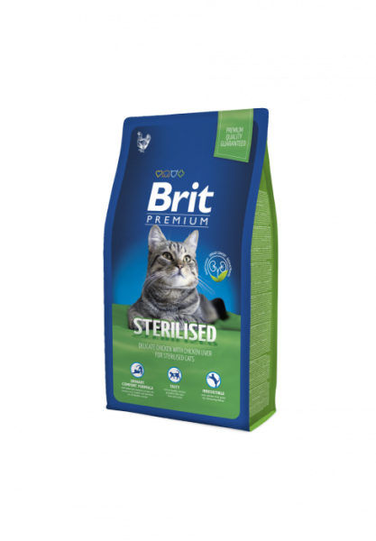 Сухой корм Brit Premium Sterilised для стерилизованных кошек и котов