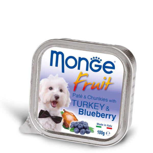 купить Паштет с индейкой и черникой для собак всех пород Monge Dog FRUIT Adult 100 гр